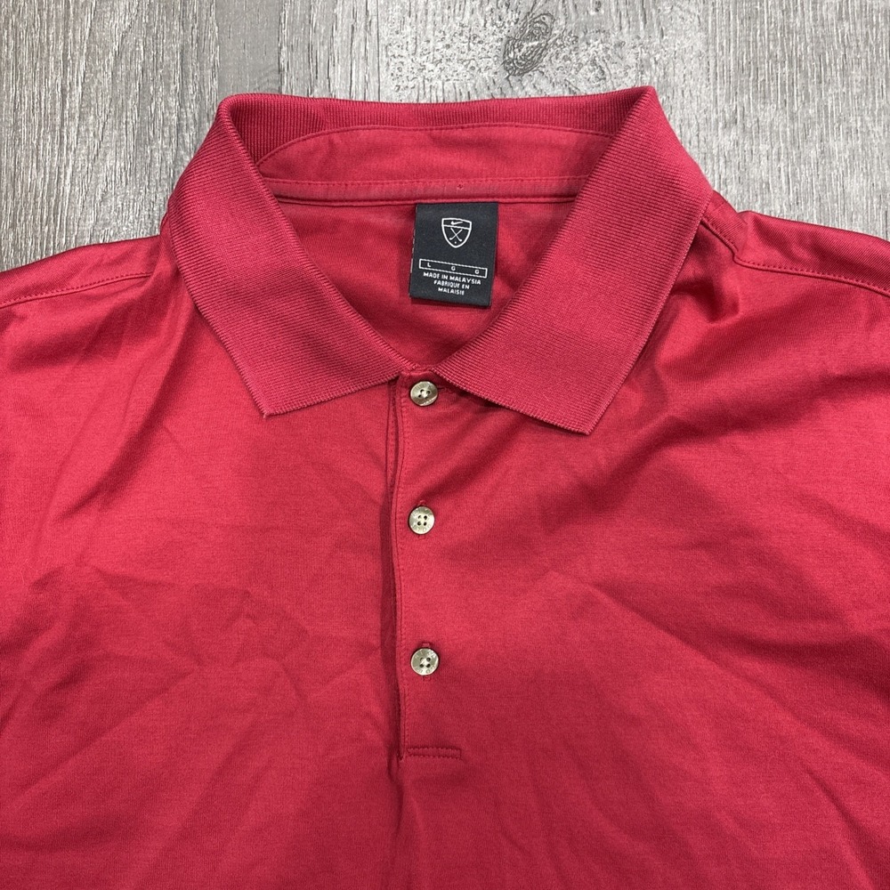 Vintage 90s Nike Golf Polo Shirt Mens Size Large Red Short Sleeve Pullover * - Picture 2 of 11